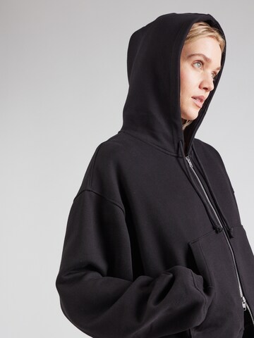 WEEKDAY Zip-Up Hoodie in Black