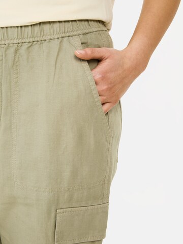 CAMEL ACTIVE Loosefit Loose Fit Hose aus Leinenmix in Grün