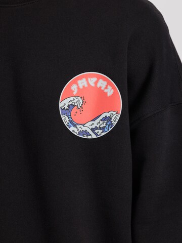 melns ALPHA INDUSTRIES Sportisks džemperis 'Japan Wave Warrior'