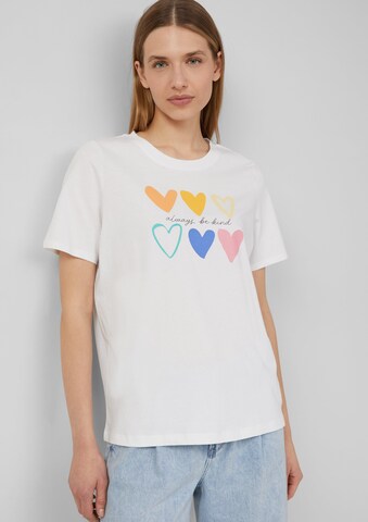 T-shirt s.Oliver en blanc : devant
