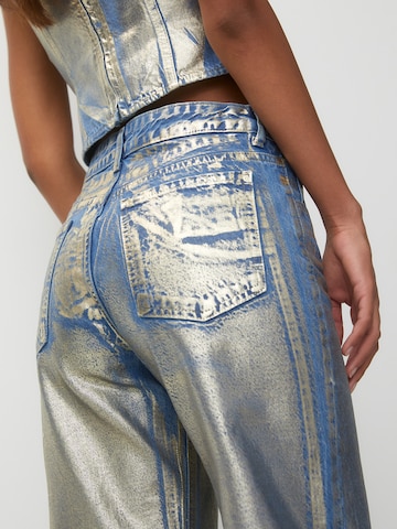 Wide Leg Jean Pull&Bear en or