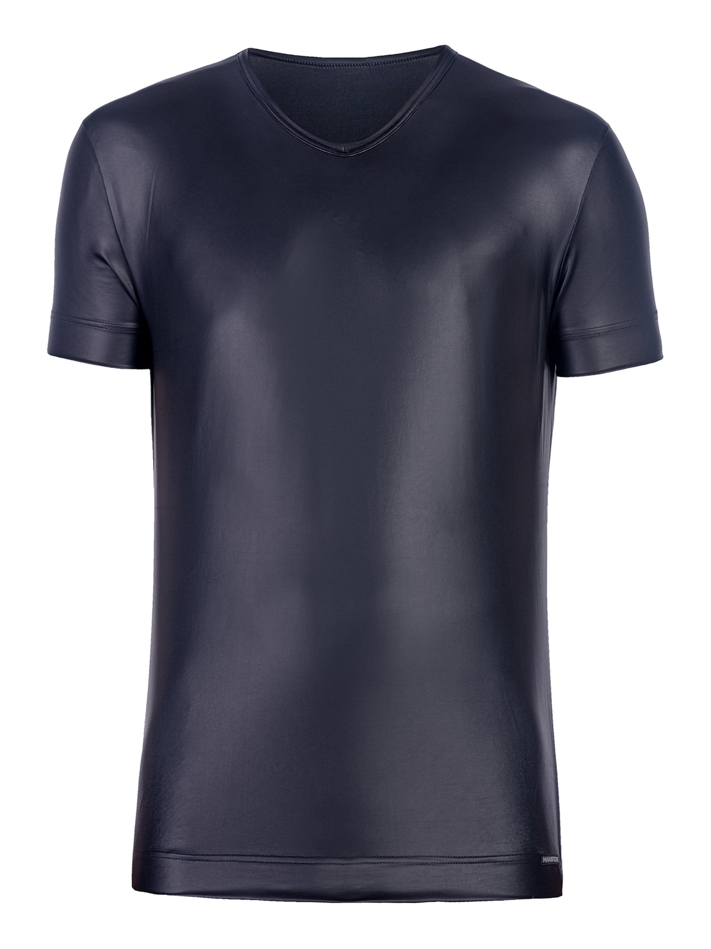 Manstore Shirt ' M510 V-Neck Tee regular ' in Black: front