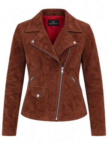 Chic and Clicks - Chaqueta de entretiempo 'Camel Suede' en marrón: frente