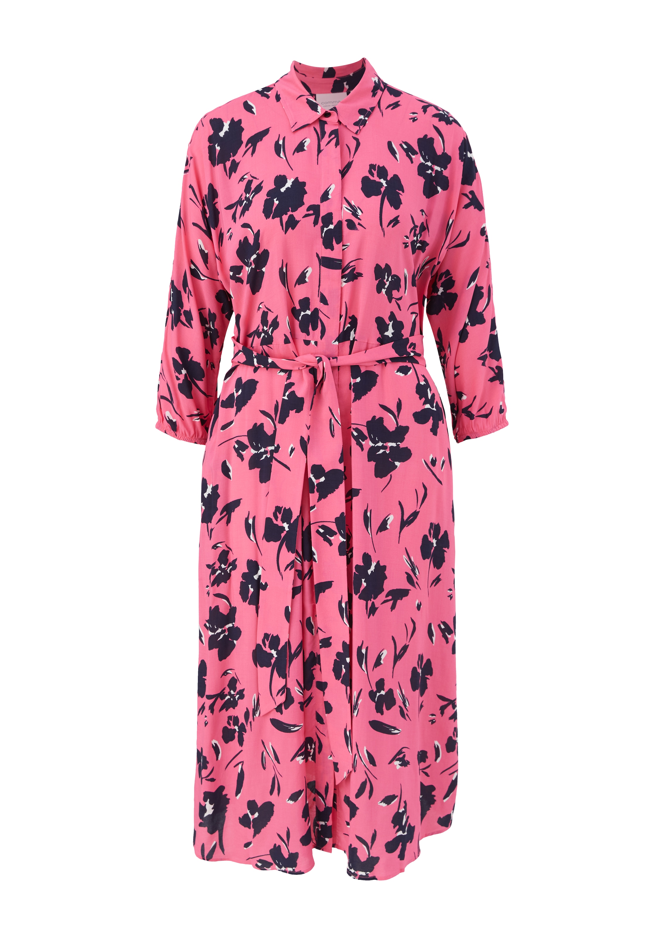 comma casual identity Košeľové šaty - ružová / čierna / biela, Produkt