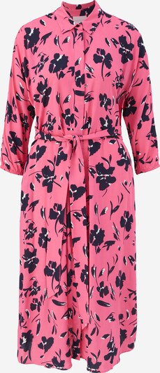 comma casual identity Robe-chemise en rose / noir / blanc, Vue avec produit