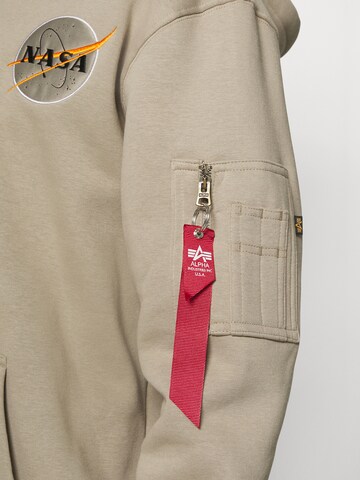 ALPHA INDUSTRIES Sweatshirt 'NASA Orbit' i beige