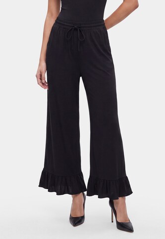faina Loosefit Broek in Zwart: voorkant
