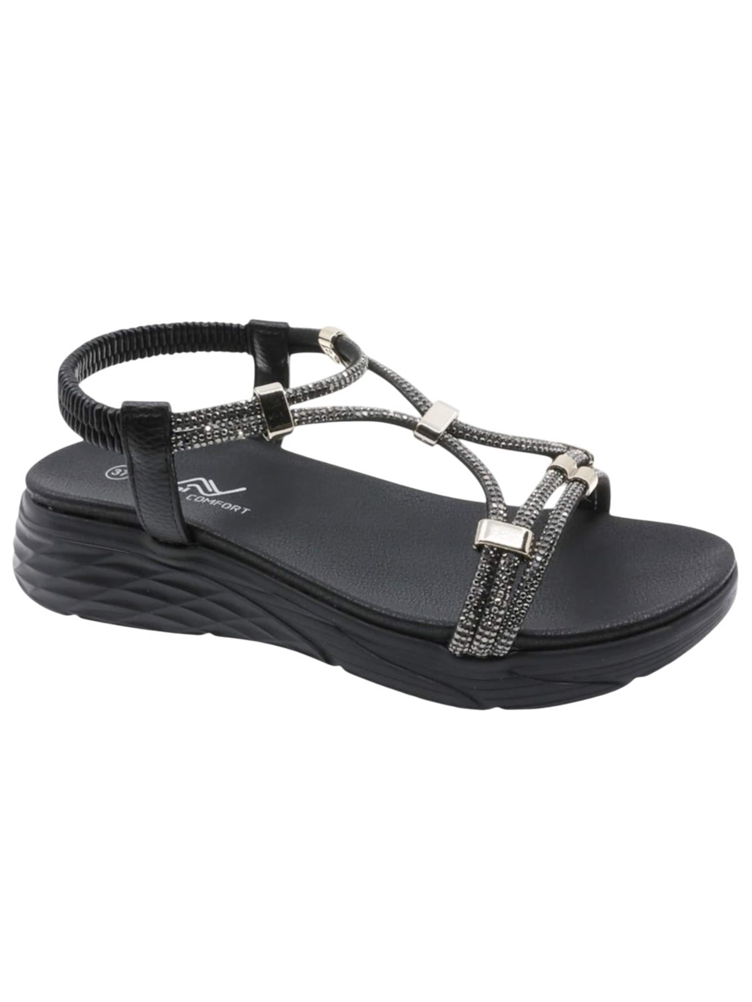 Beppi Sandals 'Casual Sandal' in Black: front