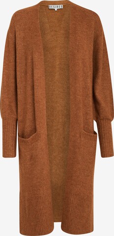 DESIRES Knit Cardigan 'Daliah' in Brown: front