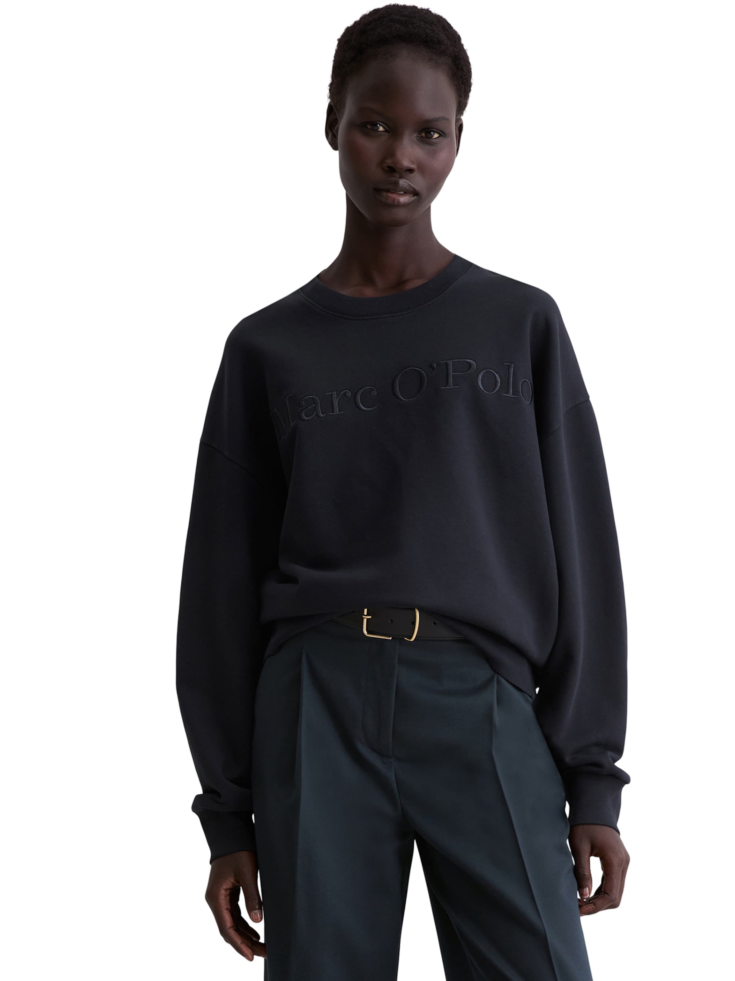 Sweat-shirt Marc O'Polo en bleu : devant