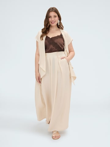 Fiorella Rubino - Pierna ancha Pantalón en beige