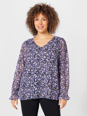 Zizzi - Blusa 'OLIVIA' em azul: frente