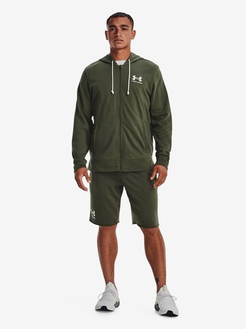 UNDER ARMOUR Sportsweatvest 'Rival Terry' in Groen