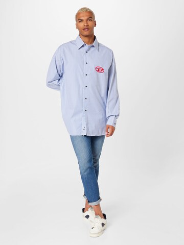 DIESEL - Comfort Fit Camisa 'DOUBER' em azul