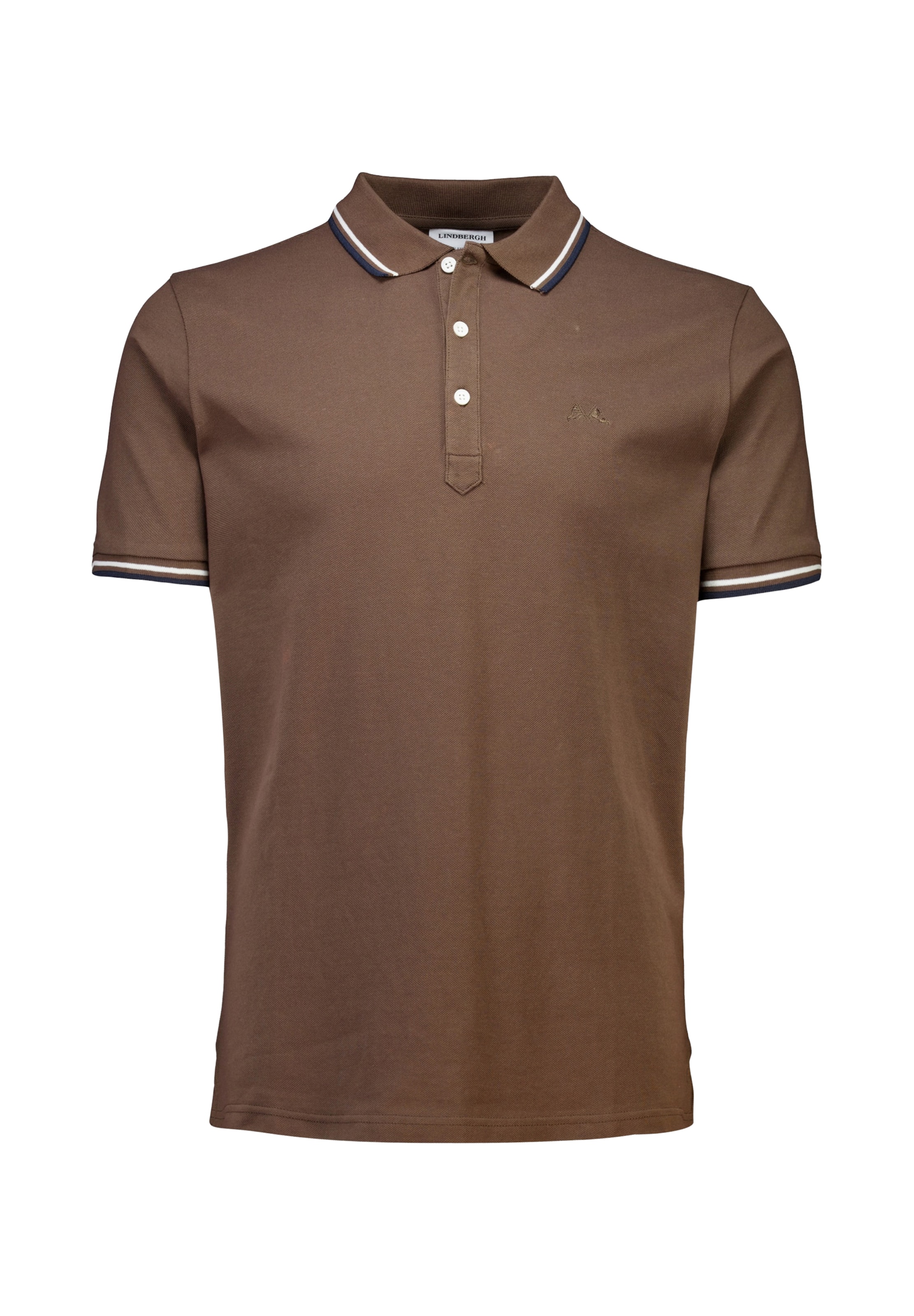 Lindbergh Poloshirt in Braun: Vorderseite