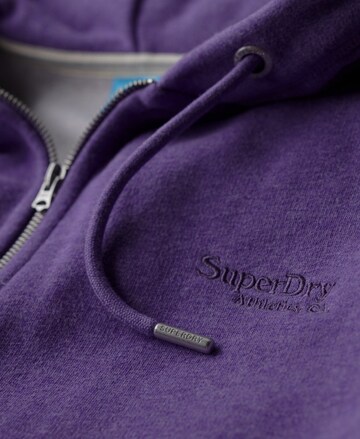 Superdry Zip-Up Hoodie 'Essential' in Purple