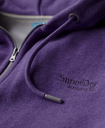 Superdry Zip-Up Hoodie 'Essential' in Purple