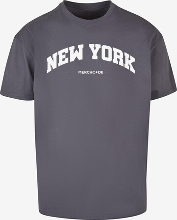 Merchcode Shirt 'New York' in Grijs: voorkant