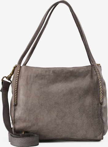 Borsa a spalla 'Viola' di Campomaggi in grigio: frontale