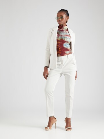 Max Mara Leisure Regular Trousers with creases 'FARAD' in White