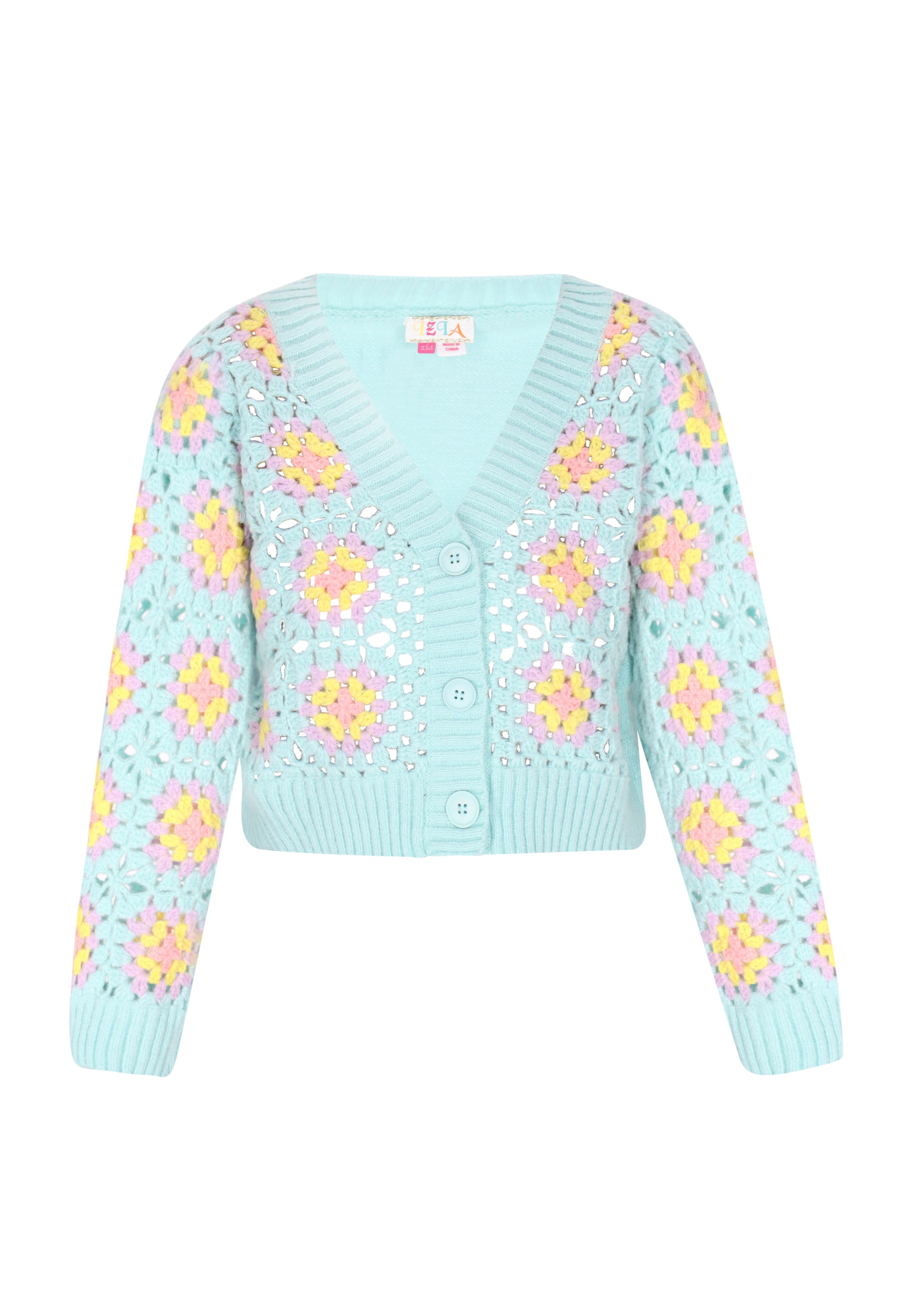 zaļš IZIA Adīta jaka: no priekšpuses