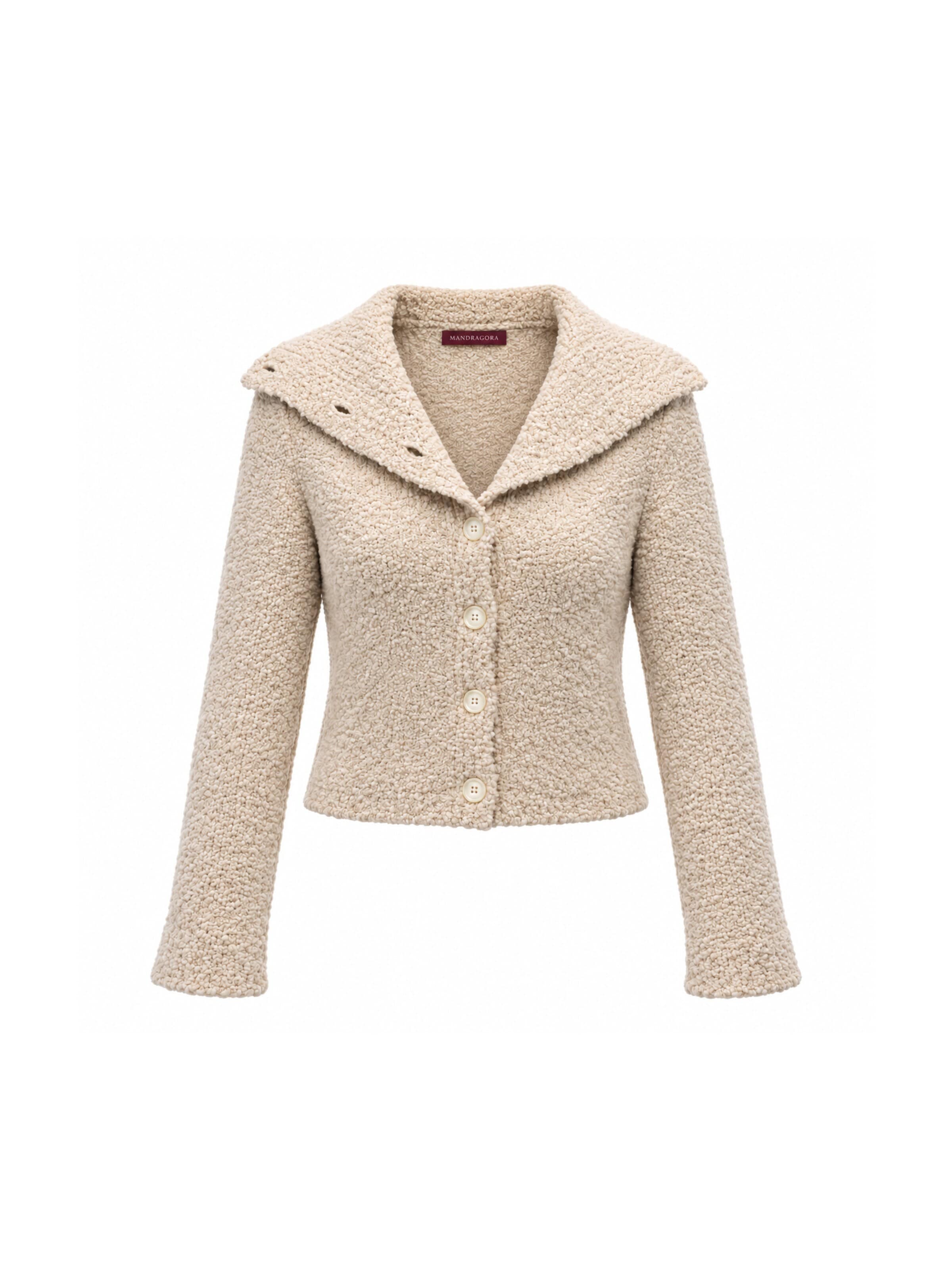 Pullover 'Sia' di mandragora in beige: frontale