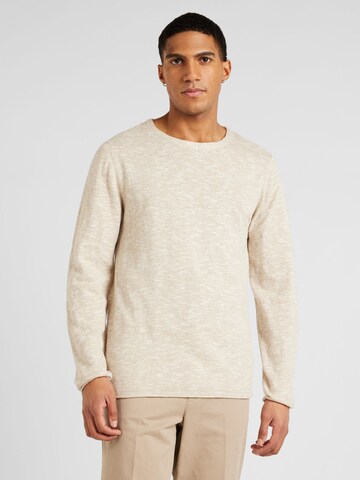 JACK & JONES Trui 'JJELINEN' in Beige: voorkant