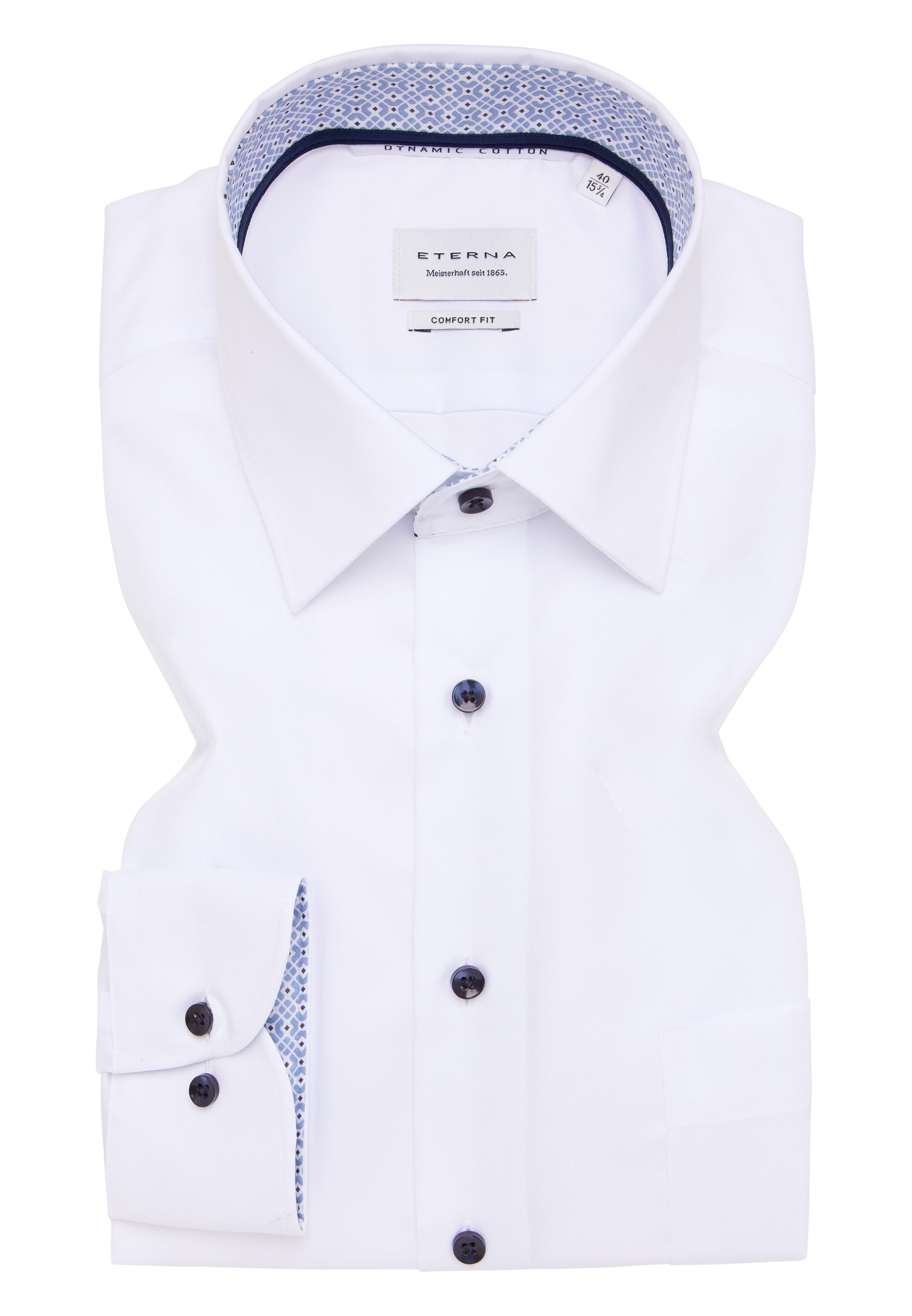 ETERNA Comfort Fit Hemd in Weiß