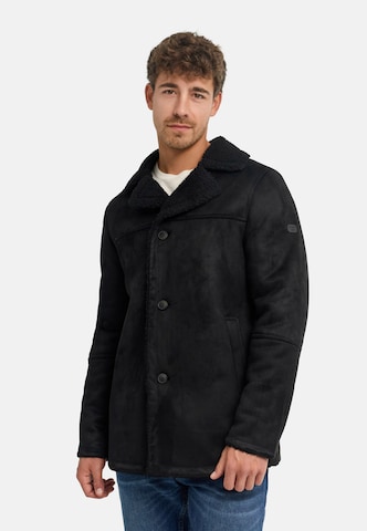 INDICODE JEANS Winterjas 'Crocky' in Zwart