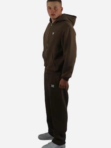 HEFTYKA Loose fit Workout Pants 'OPEN' in Brown