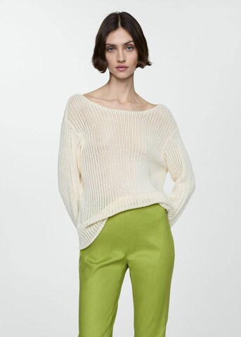 MANGO Bootcut Broek 'Santori' in Groen