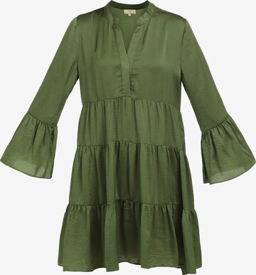 MYMO Платье-рубашка в Зеленый: спереди