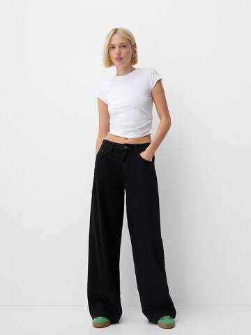 Wide Leg Jean Bershka en noir