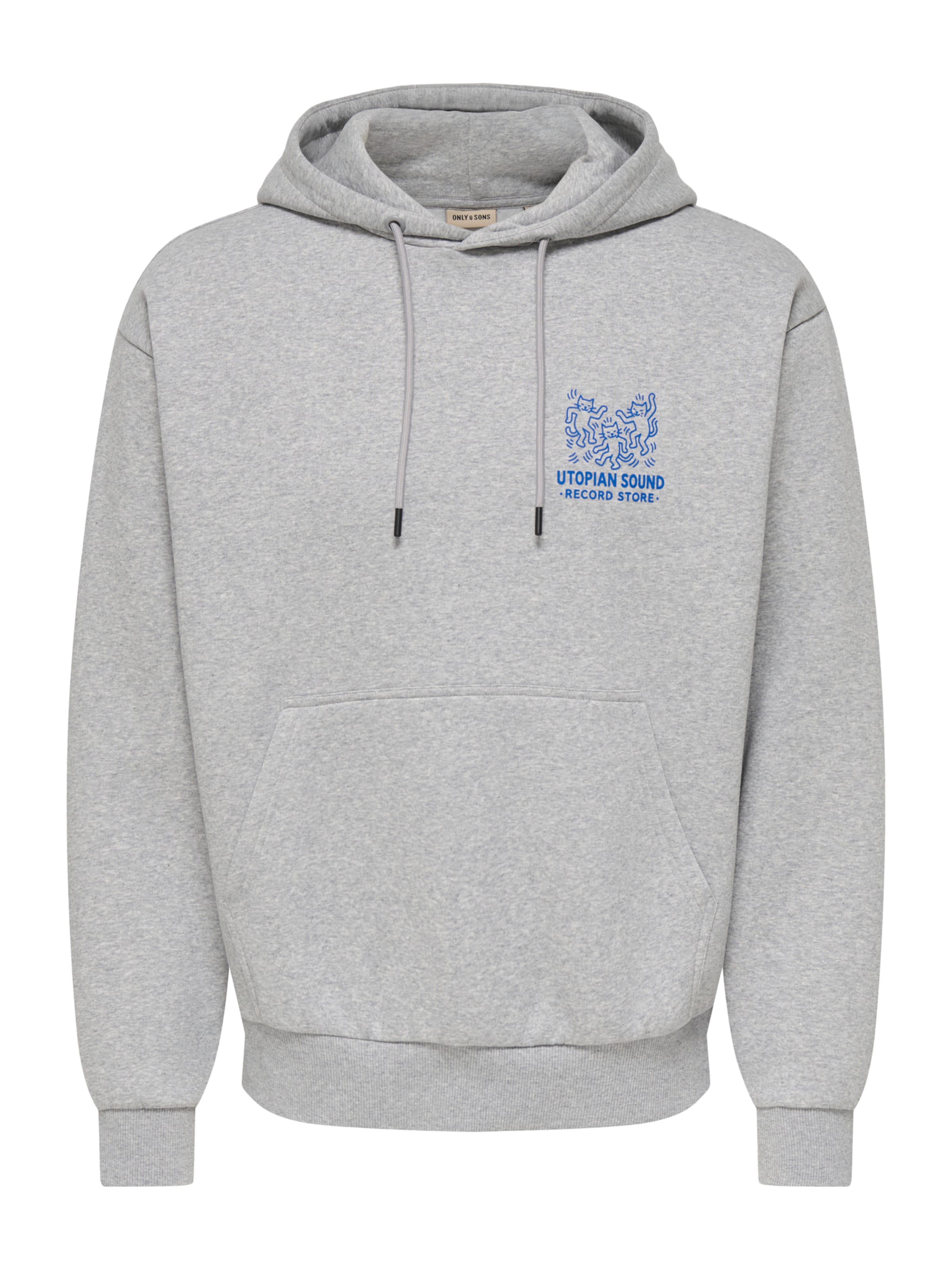 Felpa 'ONSCERES' di Only & Sons in grigio: frontale