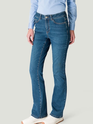 zero Flared Jeans in Blauw: voorkant
