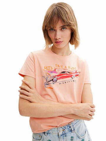 T-shirt Desigual en rose : devant