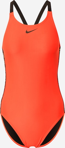 Nike Swim Športne enodelne kopalke | oranžna barva: sprednja stran