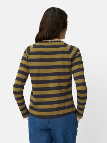 CAMEL ACTIVE Gestreiftes Langarmshirt mit Raglanärmeln in Gelb