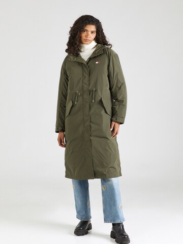 Manteau mi-saison Tommy Jeans en vert : devant