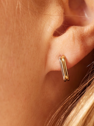 Boucles d'oreilles 'Schick' Lucardi en argent : devant