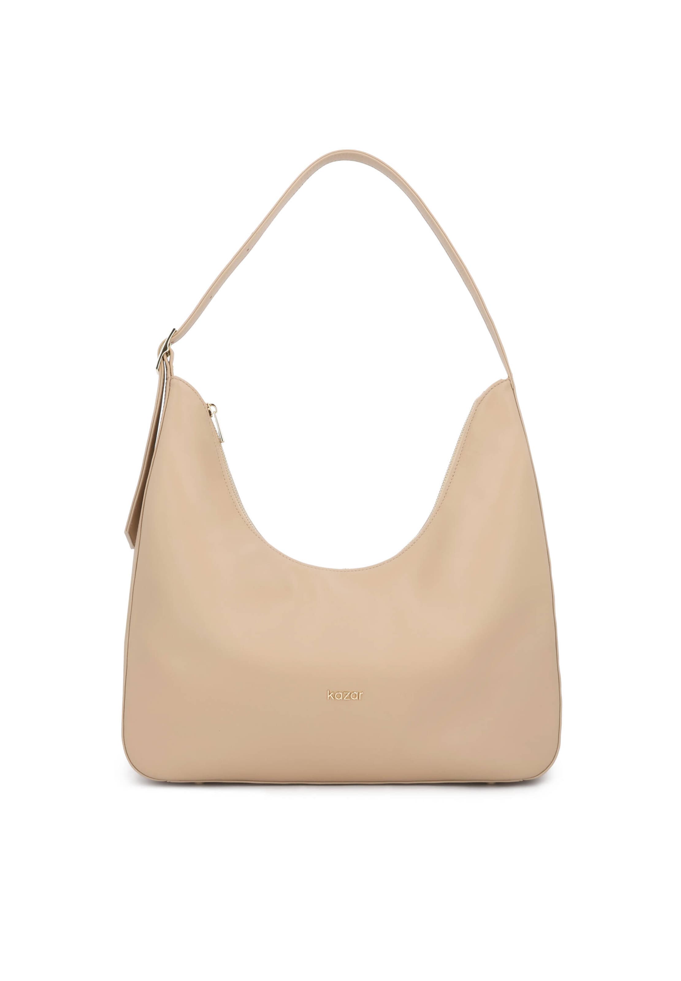 Kazar Shoulder Bag in Beige: front