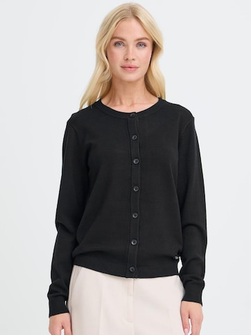 Oxmo Gebreid vest ' OXAIDA ' in Zwart
