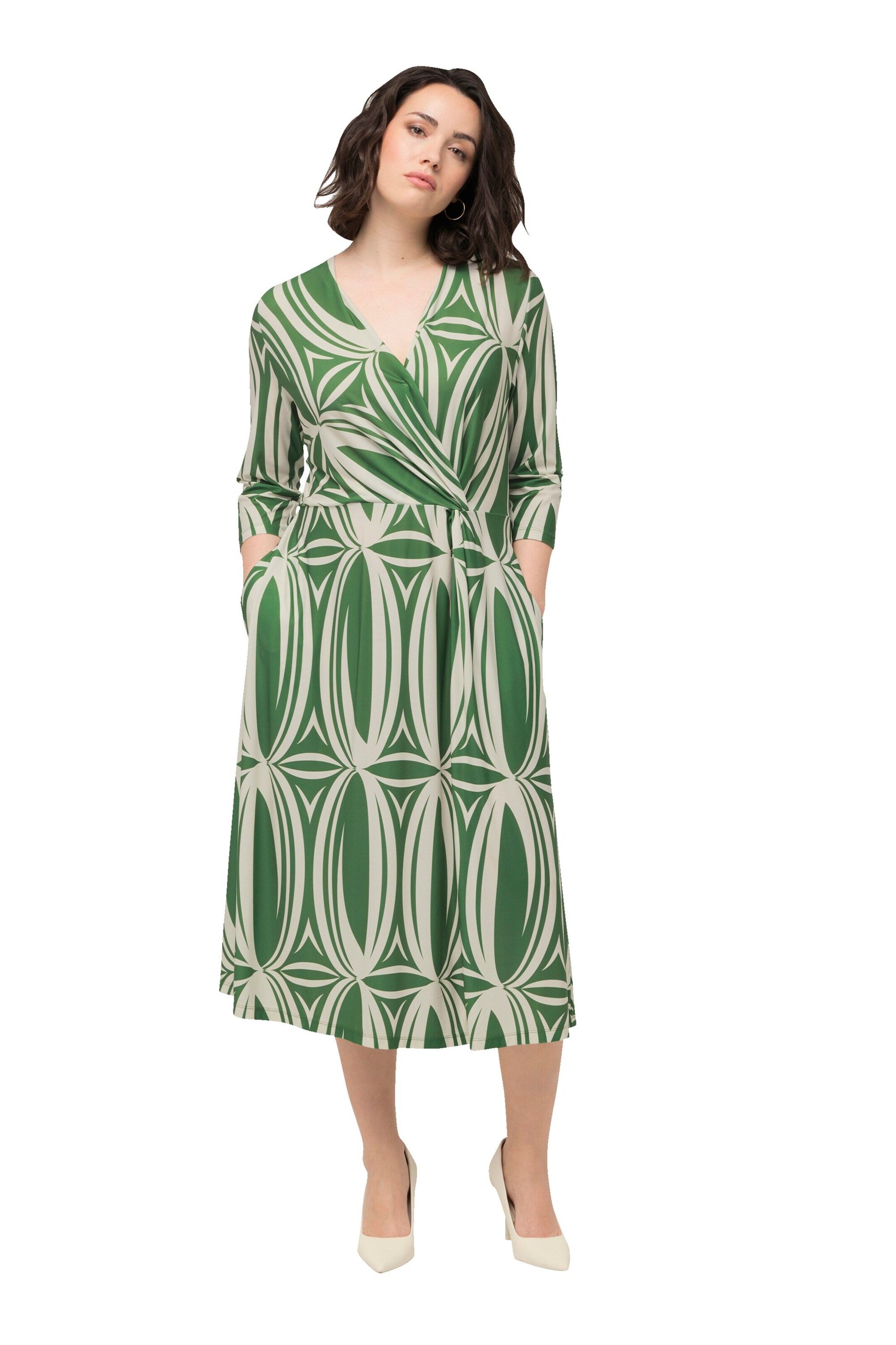 Ulla Popken Kleid in Grün: Vorderseite