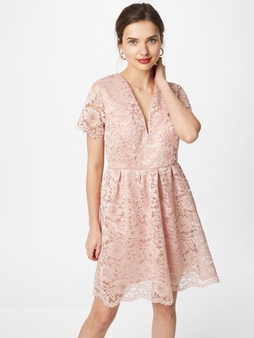 Robe de cocktail WAL G. en rose : devant