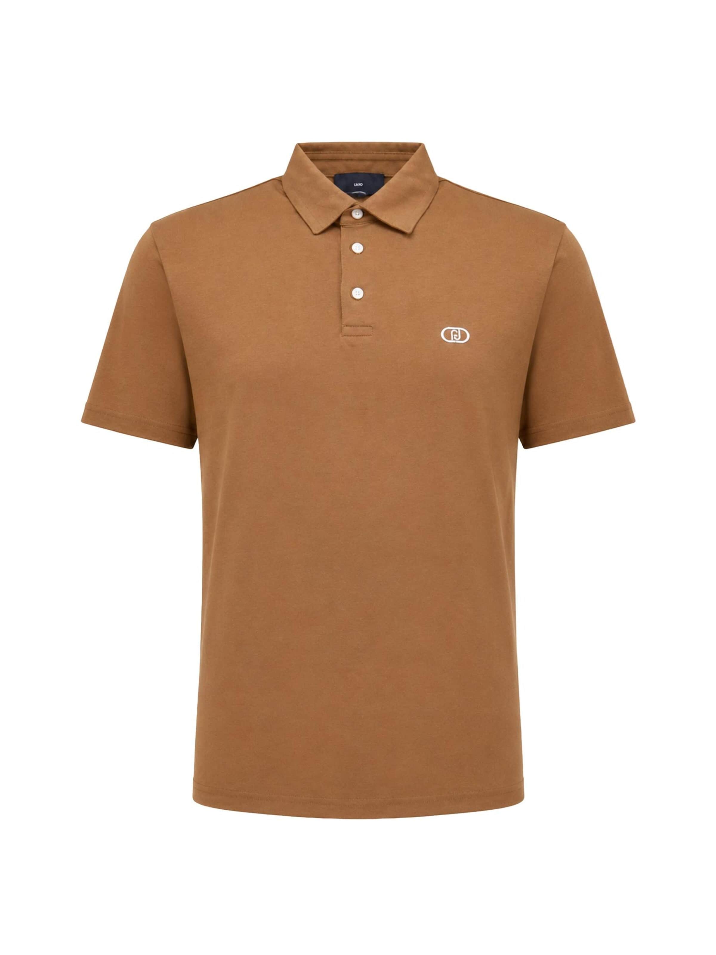Liu Jo Shirt 'LIU JO UOMO POLO LYOCEL POLO' in Bruin: voorkant