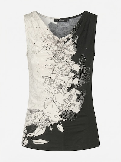 Palaidinė be rankovių iš KOROSHI, spalva – juoda / balta, Prekių apžvalga