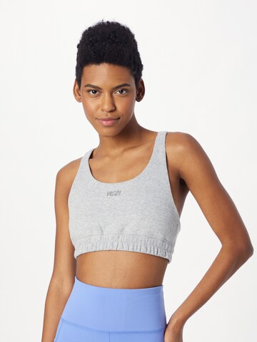 DKNY Performance Bralette Sports Bra in Grey: front