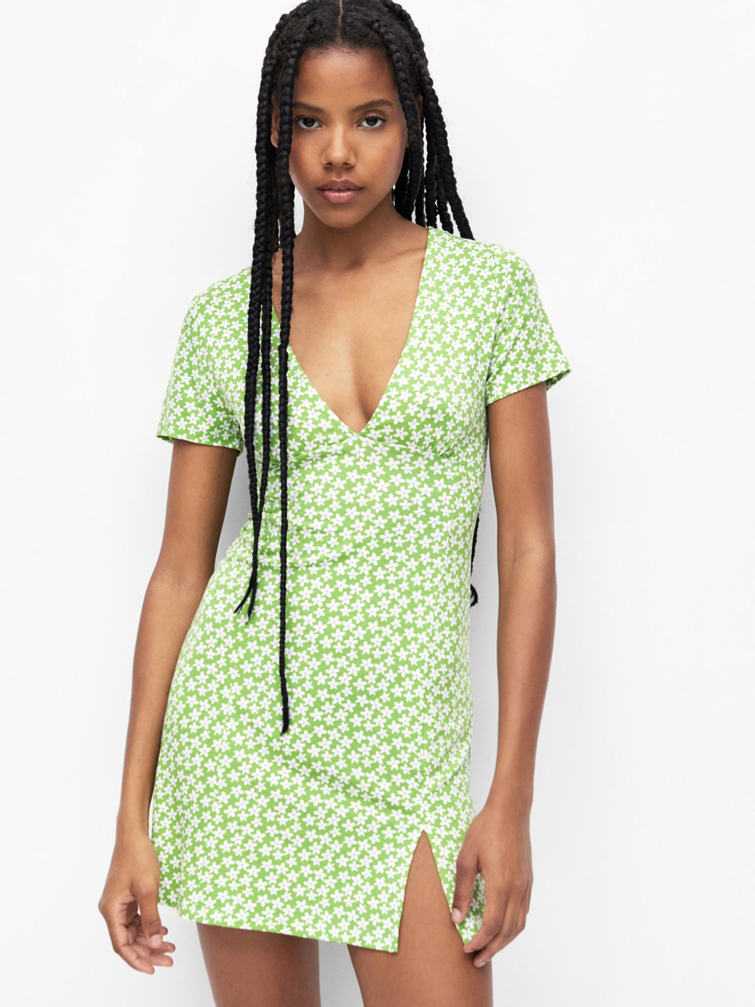 Pull Bear Zomerjurk in Lichtgroen ABOUT YOU