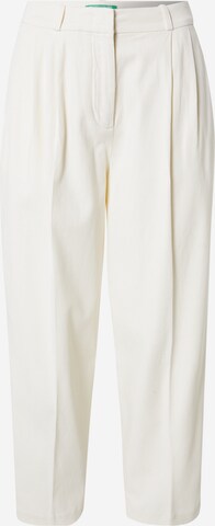 Pantalon à pince UNITED COLORS OF BENETTON en blanc : devant