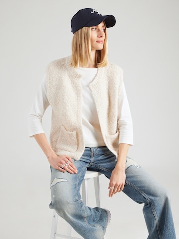 s.Oliver Strickweste in Beige: Vorderseite